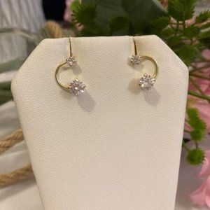 ~Double Crystal Earrings